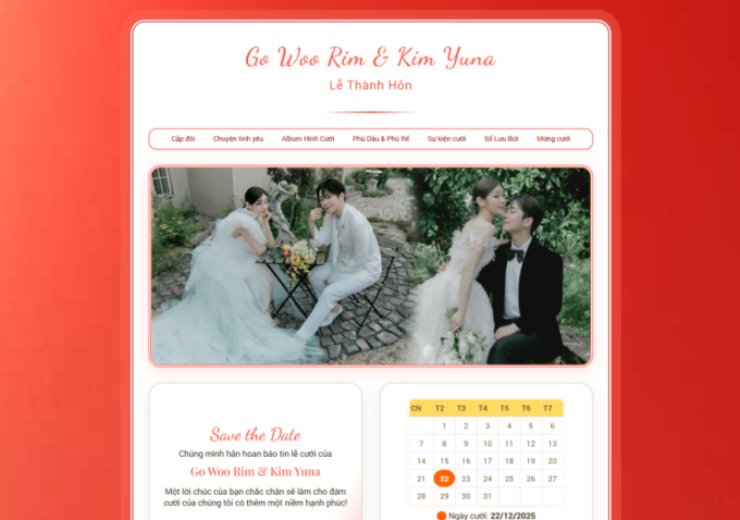 Mẫu website Đỏ may mắn